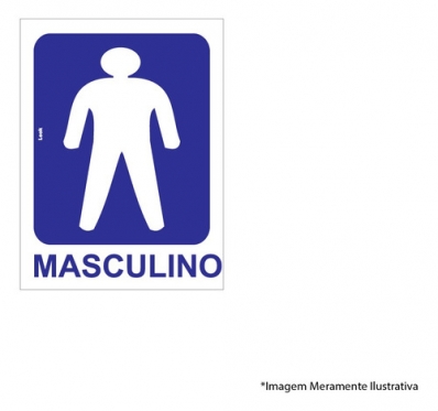 Placa Sinal.pvc 15x20cm Sanit Masc
