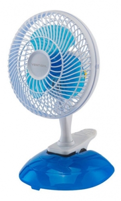 Ventilador Mesa Mini C/clip 2 Veloc 20cm 220v Br/azul