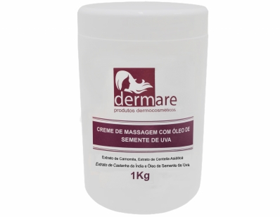 Creme De Massagem Corporal Semente De Uva Dermare - 1kg