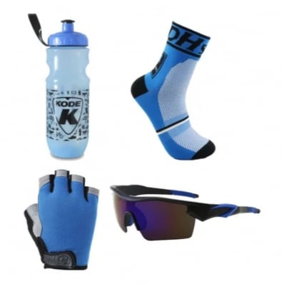 Kit Kode Caramanhola Luva Oculos Meia Ciclismo Bike