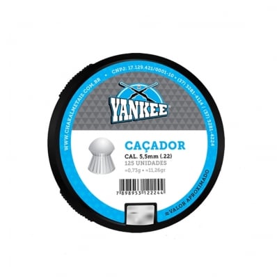 Chumbinho Yankee Caçador 5,5mm Com 125 Unidades