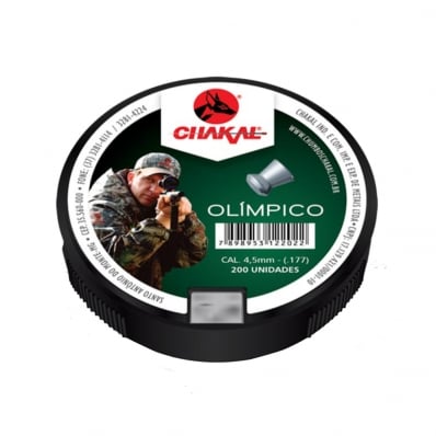 Chumbinho Chakal Olímpico 4,5mm Com 200 Unidades