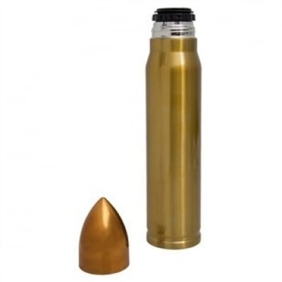 Garrafa Termica Bullet Dourado 1l Formato Projetil