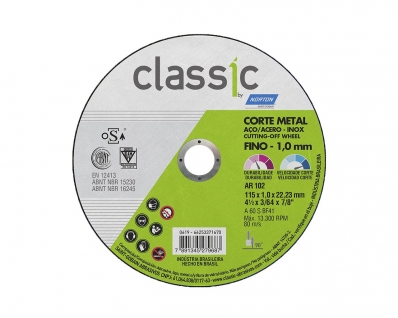 Disco Corte Ferro Classic Ar102 4.1/2"X1,0X7/8"