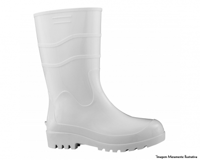 Bota Pega Forte Cano Medio Branca 44