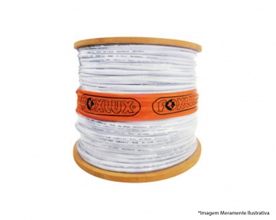 Cabo Coaxial Foxlux Rg6 67 300Mts Branco