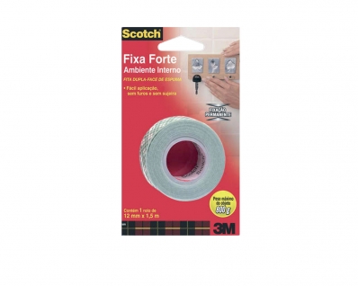 Fita Dupla Face 3M Fixa Forte Esp Int 12Mmx1,5M 109 Blister