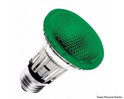 Lampada Halogena Par 20 Ourolux 50W 127V Verde 01348