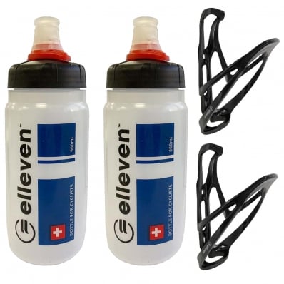 2x Garrafa Caramanhola com Suporte Elleven 560ML bike Mtb Speed 