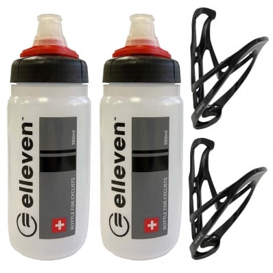 2x Garrafa Caramanhola com Suporte Elleven 560ML bike Mtb Speed 