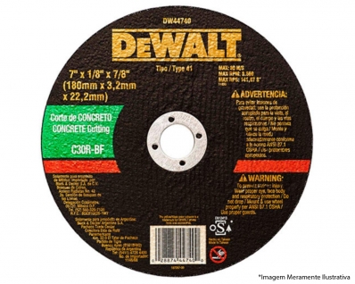 Disco Corte Concreto Dewalt 7"X1/8"X7/8" Dw44740