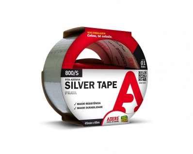 Fita Silver Tape Adere 45Mmx5M Prata 800S Blister