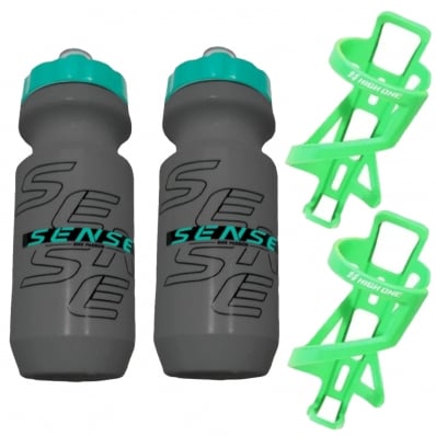 2x Garrafas Caramanhola Sense 560ml Ciclismo Com Suporte 