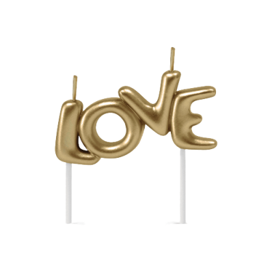 Vela Love Dourada
