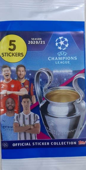 Figurinhas UEFA Champions League 2020/21 - kit c/ 50 pacotes