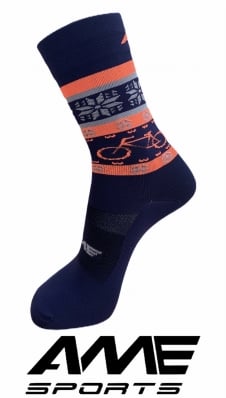 MEIA 98 AZUL COM LARANJA HOLAND TAM 38 A 43 - AME SPORTS