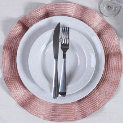 Americano para Mesa Tessi Requinte Ondulado (0,38cm de Diametro) Núde