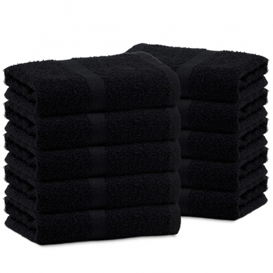 Toalha de Rosto Margex Salão Preto 06 Unidades