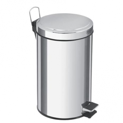 Lixeira Brasil com Pedal em Aço Inox 12L 