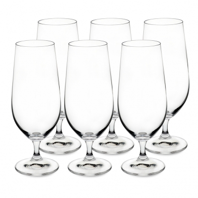 Jogo com 6 Taças Anna para Cerveja em Cristal 380ml