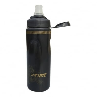 Caramanhola Garrafa Termica Tsw Spin 680ml Bike Mtb Preto/Dourado