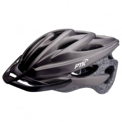 Capacete Ciclismo Runner Ptk Bike Mtb Speed Preto Fosco