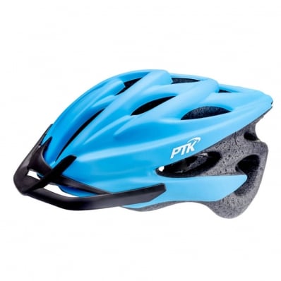 Capacete Ciclismo Runner Ptk Bike Mtb Speed Azul Fosco