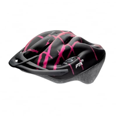 Capacete Ciclismo Ptk Mtb Bike apoio De Nuca Pódium Preto/Rosa