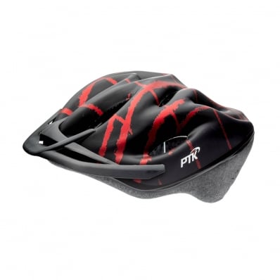 Capacete Ciclismo Ptk Mtb Bike apoio De Nuca Pódium Preto/Vermelho