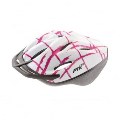 Capacete Ciclismo Ptk Mtb Bike apoio De Nuca Pódium Branco/Rosa