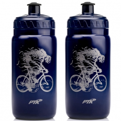 2x Garrafas Caramanhola Ciclismo Bike PTK Squeeze Azul