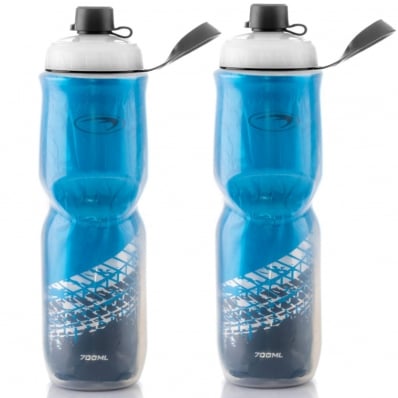 2x Garrafas Caramanhola Térmica Ciclismo 700ml Bike PTK Azul