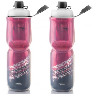 2x Garrafas Caramanhola Térmica Ciclismo 700ml Bike PTK Rosa