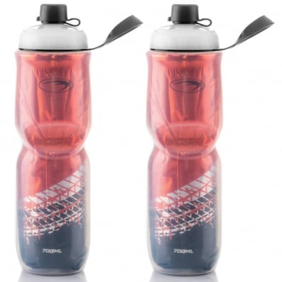 2x Garrafas Caramanhola Térmica Ciclismo 700ml Bike PTK Vermelho