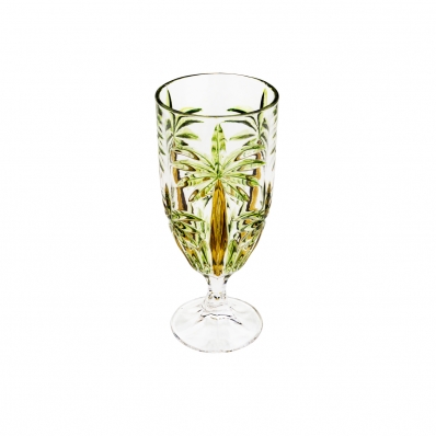Jogo com 6 Taças Palm Tree Handpaint em Cristal 450ml