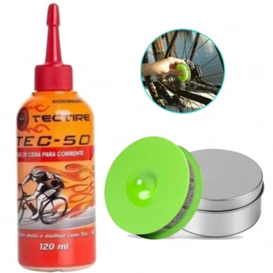 Óleo Lubrificante Corrente Tec 50 Cera Bike 120ml + Aplicador Fácil