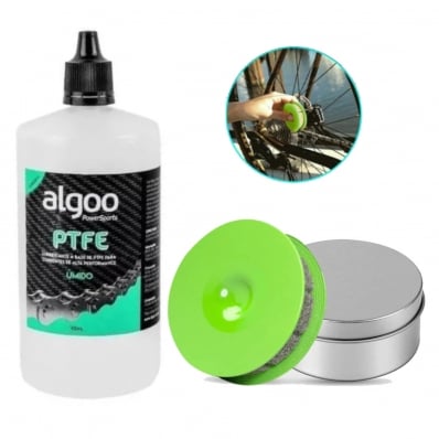 Lubrificante Bike Corrente Algoo Úmido Ptfe 200ml + Aplicador Fácil