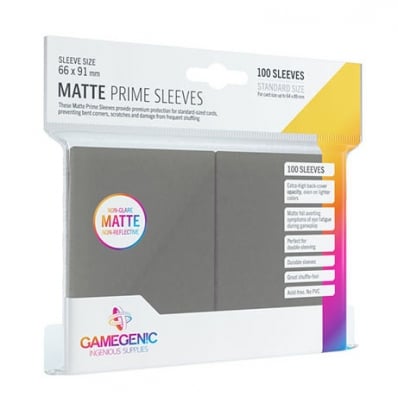 SLEEVES GAMEGENIC PRIME MATTE CINZA ESCURO - 66X91MM