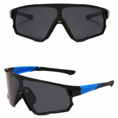 Óculos De Ciclismo Mtb Estrada Esporte 3 Lentes Azul/Lente Preta