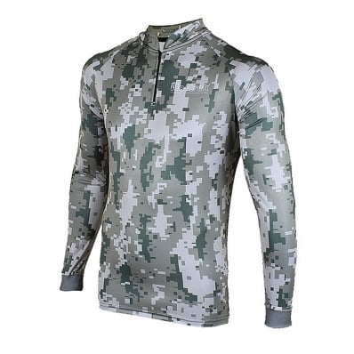 Camiseta Ml Uv Camuflado Urbano 100% Poliéster M Nortrek