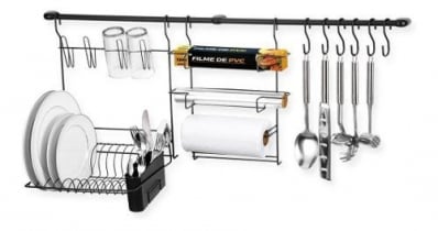 Cook Home 9 Kit Cozinha Suspensa Black - Arthi