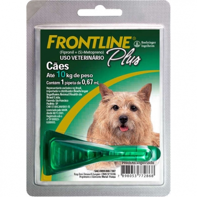 Antipulgas e Carrapaticida Boehringer - Frontline Plus Cães até 10kg