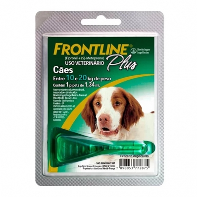 Antipulgas e Carrapaticida Boehringer - Frontline Plus Cães entre 10 e 20kg