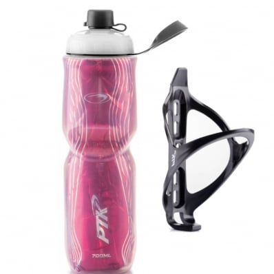 Garrafa Caramanhola Térmica + Suporte 700ml Line PTK Pink