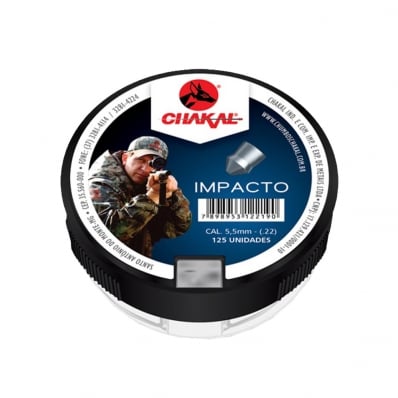 Chumbinho Chakal Premium Impacto 5,5mm Com 125 Unidades