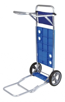 Carrinho De Praia Alumínio C/ Suporte De Caixa Térmica - Mor