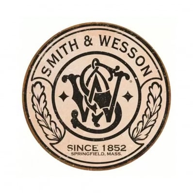 Placa Metálica Decorativa Logo Smith Wesson