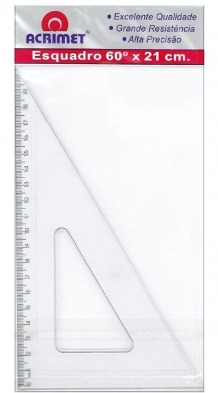 Esquadro sem escala de 60 graus - 21 cm
