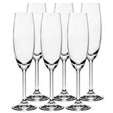 Jogo com 6 Taças Gastro para Champanhe em Cristal 220ml