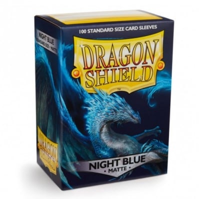 SLEEVES DRAGON SHIELD MTG 100 UN AZUL ESCURO MATTE